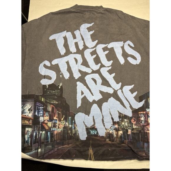 Streetwear Graphic T-Shirt “The World Is Yours” Cityscape Oversized Washed Tee - Picture 3 of 7
